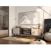 TV skapis Cama ALMERA 180.5×42×52.5 cm valrieksta/krējkrāsas – skaidu plātnes virsma, valrieksta rāmis