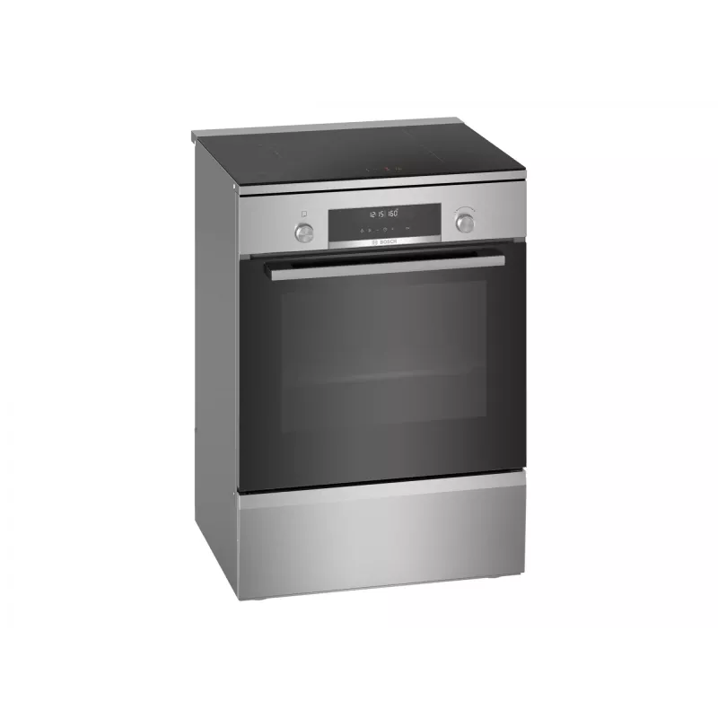 Bosch Plīts HLS79Y351U 6. sērija, Plīts virsmas tips Indukcija, Cepeškrāsns tips Elektriskā, Nerūsējošais tērauds, Platums 60 cm, Grilēšana, LCD, 63 L, Dziļums 60 cm
