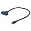 Gembird AUS3-03 USB-C uz 2,5 collu SATA diska adapteris, 0,2 m, melns
