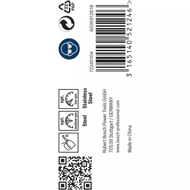 Urbju komplekts Bosch HSS Twist Drill Bits Cobalt, modelis 2608585889