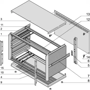 SCHROFF KomplettEnclosure, neekranēts - PROPAC PRO Enclosure.3HE 28TE 266T (24576001)