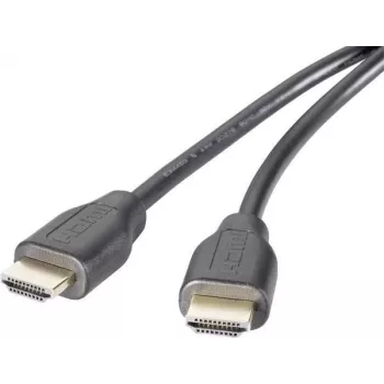 SpeaKa Professional HDMI savienojuma kabelis 1,50 m Audio Return Channel, apzeltīti spraudņa kontakti, melns [1x HDMI spraudnis - 1x HDMI spraudnis] (SP-9001756)