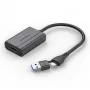 Kabeļa adapteris Vention ACYHB — USB-C + USB-A uz HDMI, pelēks
