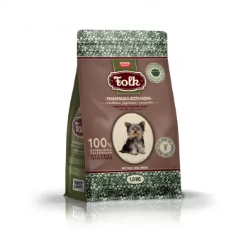 FOLK Small breeds Traditional polish meat feast with rabbit, lamb and quail - sausā suņu barība - 1,6kg