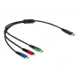 DeLOCK USB uzlādes kabelis 3-in-1 USB Type-C Lightning Micro USB 30 cm