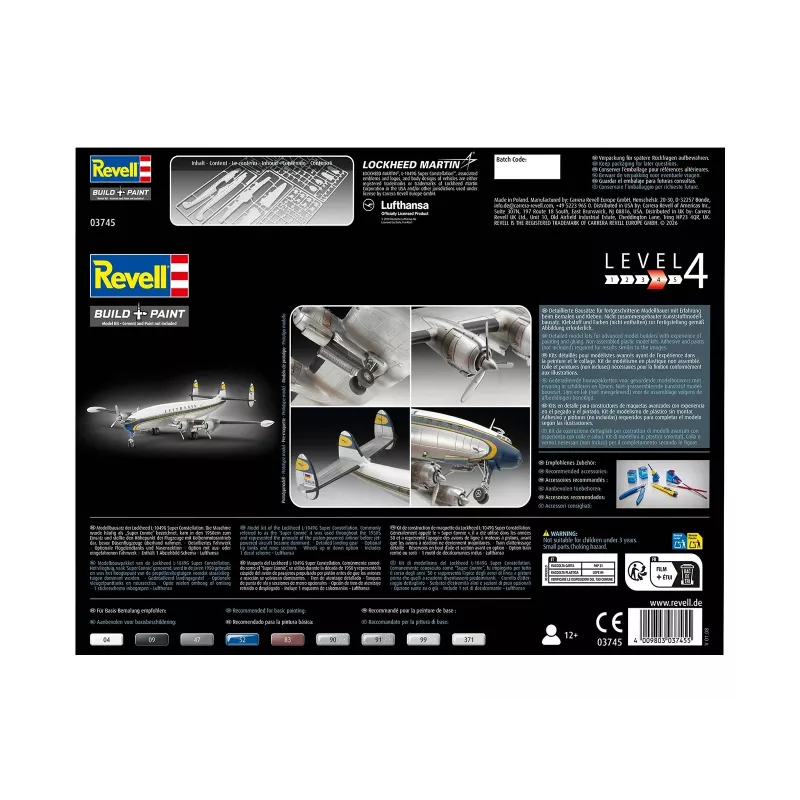 REVELL Lockheed L.1049G Super Constellation Lufthansa plastmasas modeļa komplekts