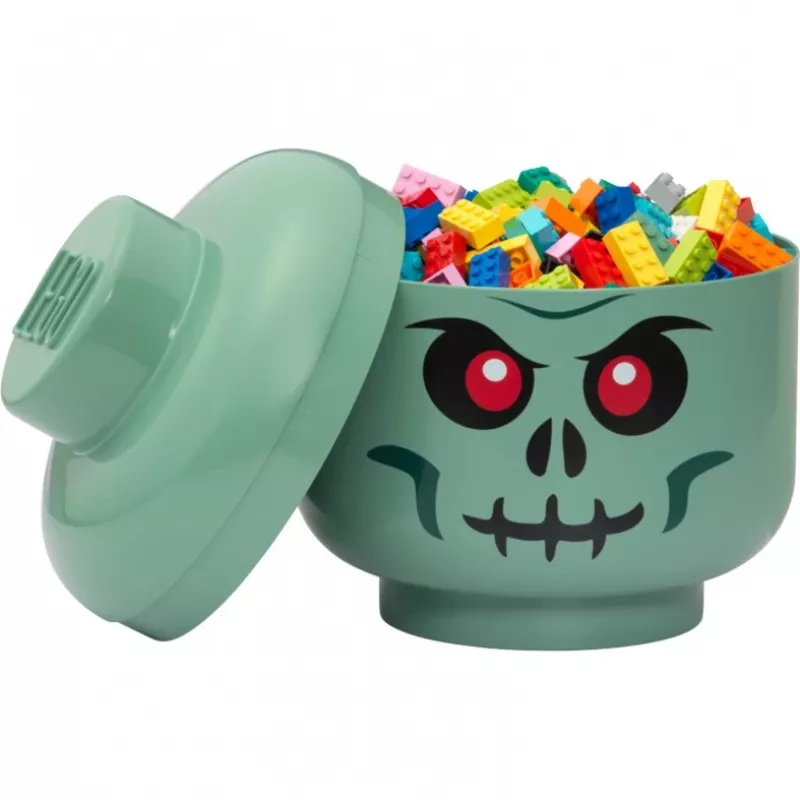 LEGO Storage Head Skeleton, uzglabāšanas kaste melna/sarkana, liela