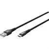 Goobay 74528 USB kabelis, melns