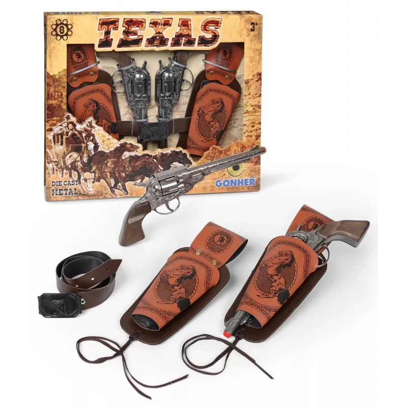 Gonher Coffret Texas Revolver 8 patronas (234/0)