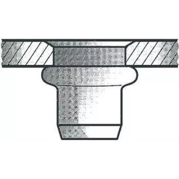 Rivet Nut GESIPA St M6x9x15.5 Small Head KS, satvēriens 0.25–3.5 mm, iepakojumā 250