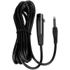 Mikrofons SVEN MK-100 (vadu, dinamisks, metāla, kabelis 4,0 m, 6,3/3,5 mm ligzda, kardioīds, melns)