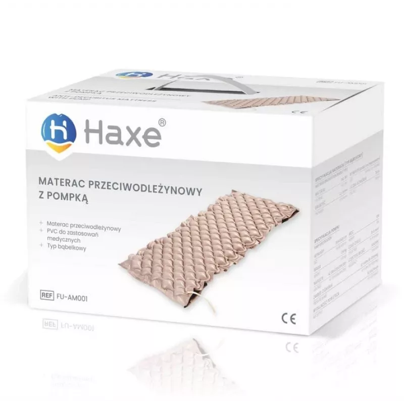 Pretizgulējumu matracis Haxe FU-AM0001 vienguļamā PVC, parastais 2000×900×70 mm, 130 kameras, elektriskais sūknis