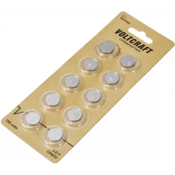 Voltcraft pogveida elements CR 1632 3 V 10 gab. 130 mAh litija VC-11887465 (VC-11887465)