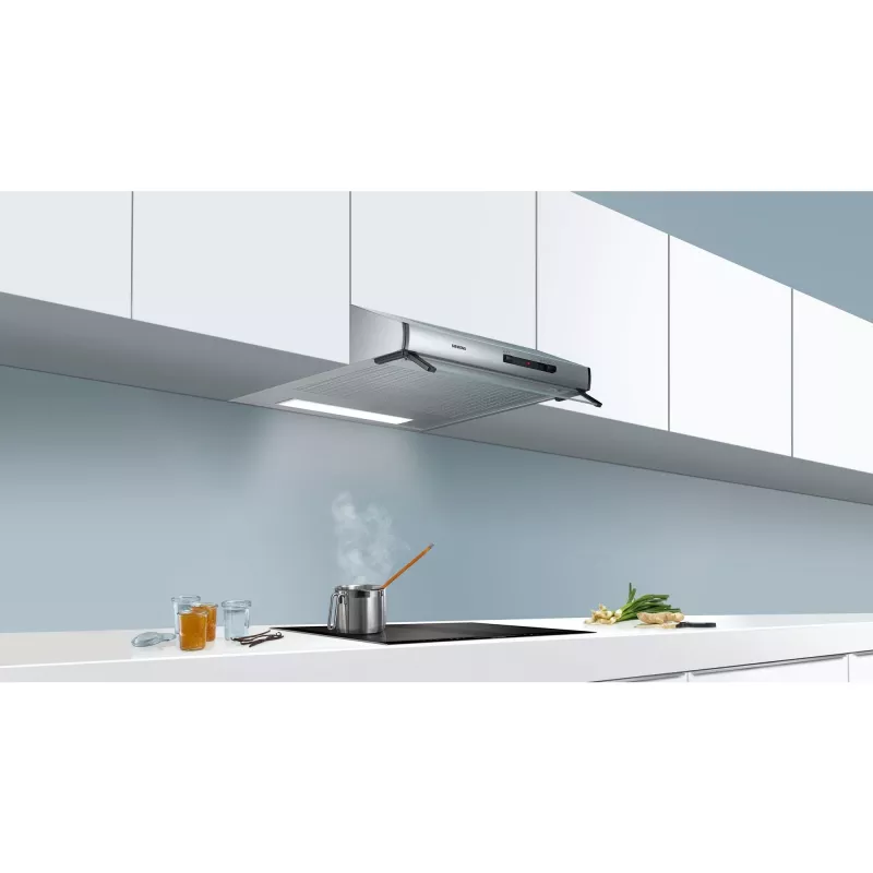 Siemens iQ100 LU62LFA51 tvaika nosūcējs, sintētiskais filtrs, trokšņa līmenis: E