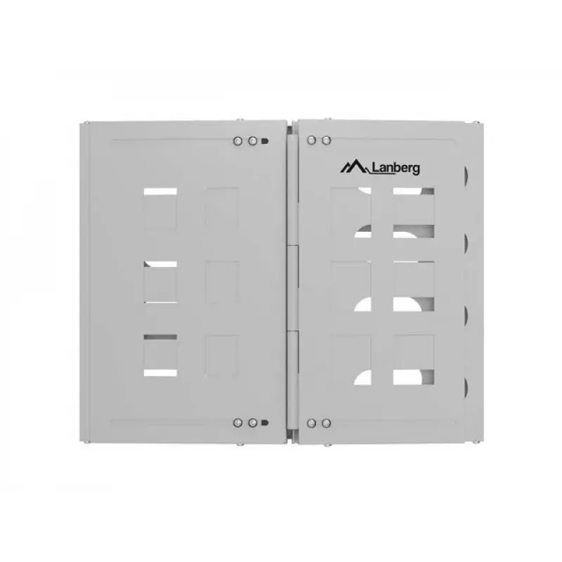 Sienas stiprinājuma 19 collu plaukts LANBERG 8U, dziļums 497×400/240 mm, pelēks