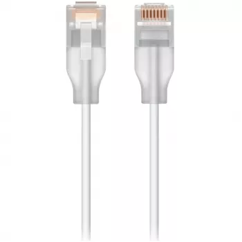 Ubiquiti UACC-Cable-Patch-EL-0.15M-W tīkla kabelis, caurspīdīgs, balts, Cat6