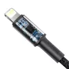 Baseus High Density pītais kabelis Type-C uz Lightning, PD, 20 W, 1 m (melns)