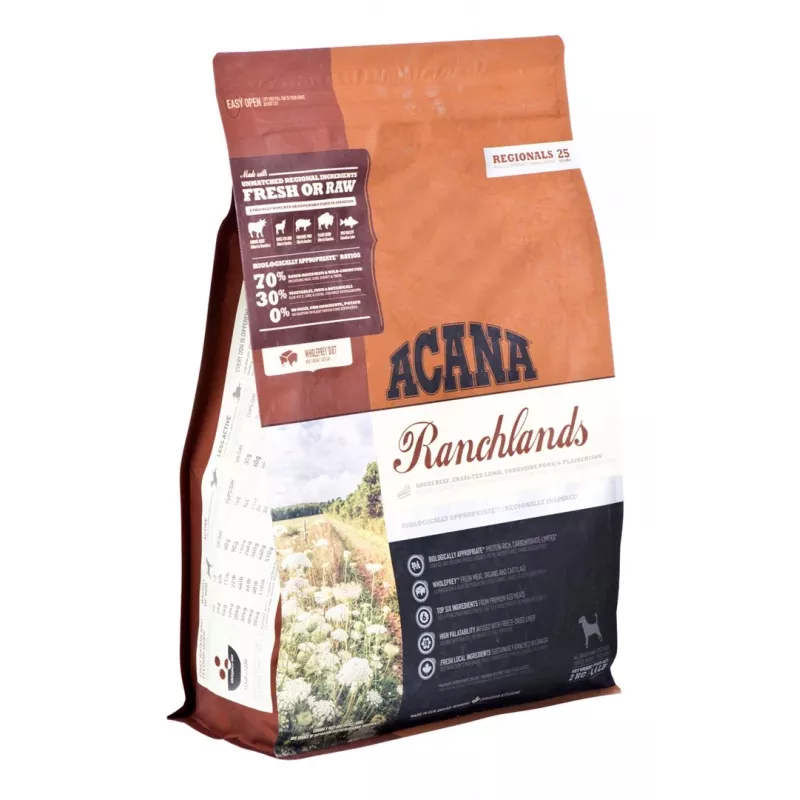 ACANA Highest Protein Ranchlands Dog - sausā suņu barība - 2 kg
