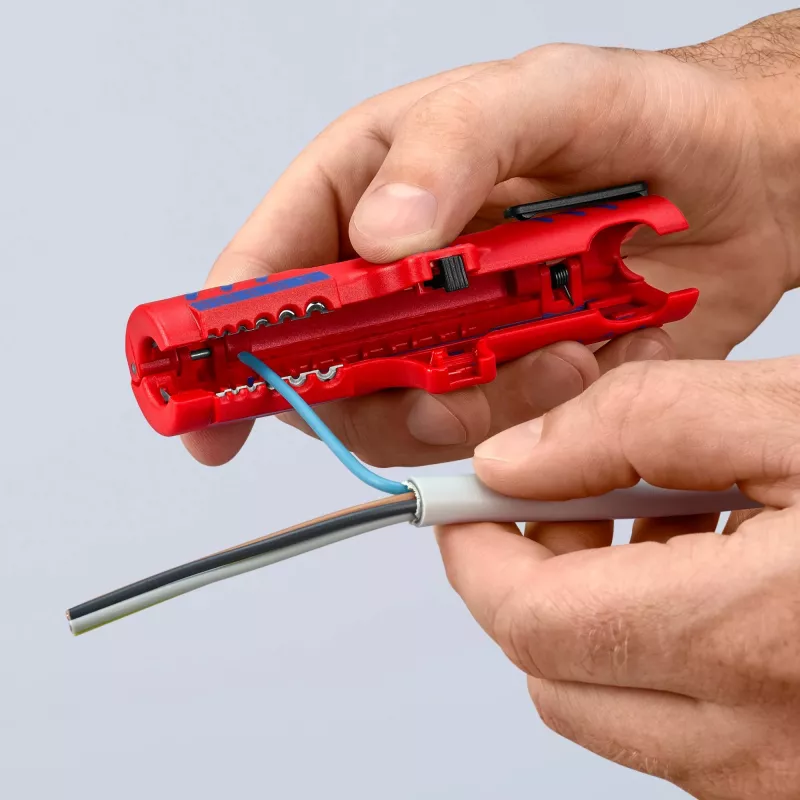 Knipex 16 85 125 SB kabeļu noņēmējs zils, sarkans