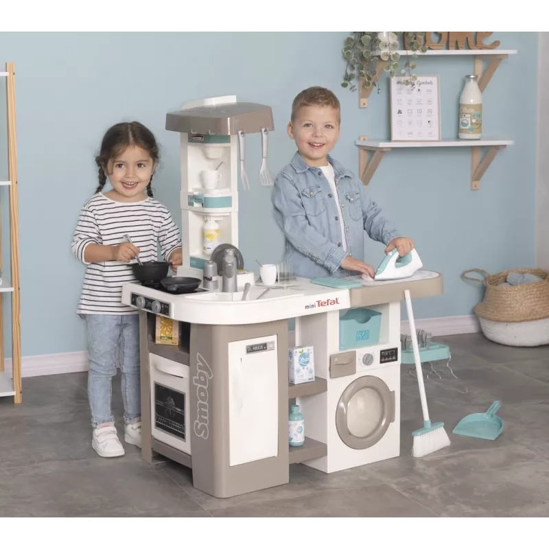 Smoby 311050 rotaļu virtuve ar veļas zonu un piederumiem
