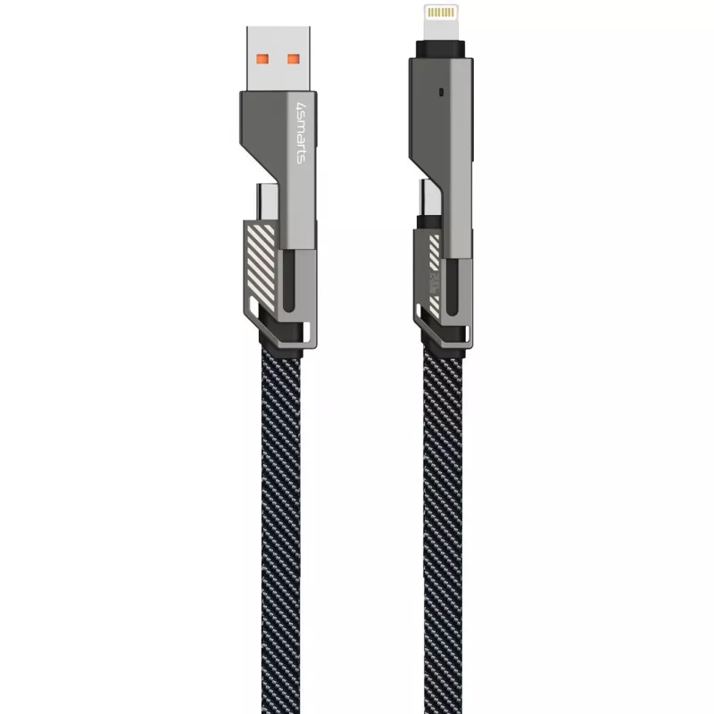 4smarts USB-C kabelis ComboCord Flat 240W+ Atslēgu piekariņš - Kabelis - Digitāls/Dati