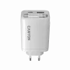 CANYON lādētājs OnCharge 65RC ar iebūvētu USB-C kabeli 65W, 1x PD, 1x QC, ES spraudnis, balts