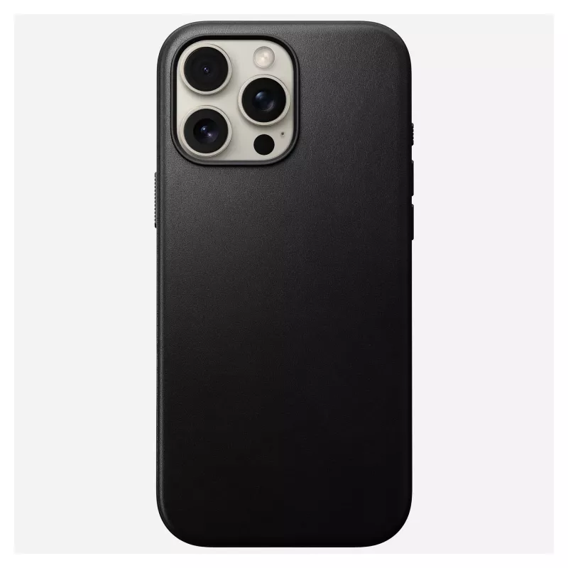 Mobilā tālruņa vāciņš Nomad NM01693185 priekš Apple iPhone 16 Pro Max, āda/TPU/PC, melns, piemērots 17.5 cm (6.9 collu) ekrānam