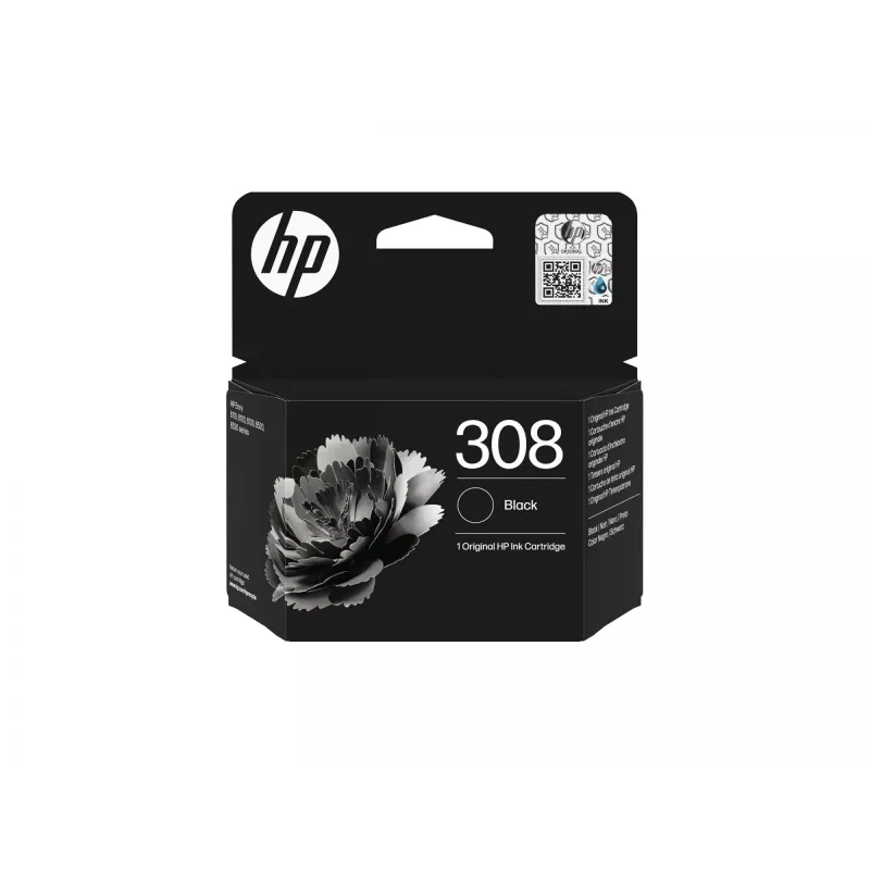 HP 308 Melns Oriģinālā Tintes Kasetne
