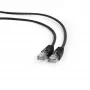 Patch cord cat. 5E liešanas sprieguma samazinājums 50u spraudņi, 1 m, melns