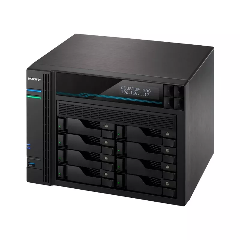 Asustor Lockerstor 10 AS6510T NAS Tornis Intel Atom® C3538 8 GB DDR4 0 TB ADM Melns