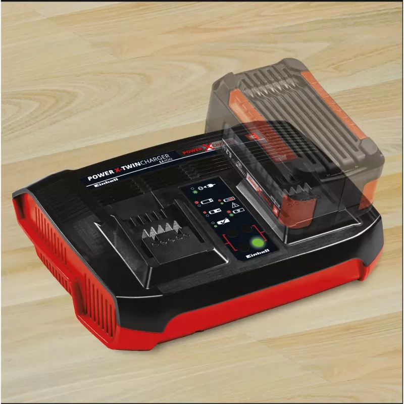 Einhell Power-X-Twincharger 3 A akumulatora lādētājs iekštelpām melns - sarkans (4512069)