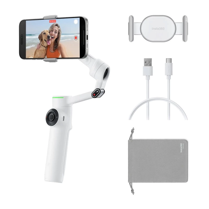Insta360 Flow 2 Pro AI Tracker stabilizatora komplekts (balts)
