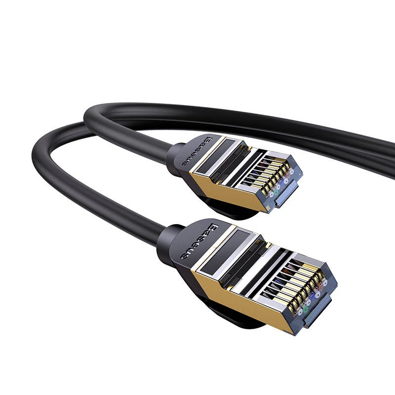 Baseus Ethernet RJ45, 10Gbps, 1m tīkla kabelis (melns)