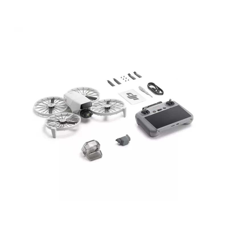 Drons DJI Flip 4 ar 48 MP kameru, 4K (3840x2160), 3110 mAh bateriju, 16 m/s, 14 000 m diapazonu, 4 rotoriem, 0,249 kg, melns/baltss