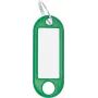 Atslēgu birku komplekts WEDO 262 101804 — zaļi plastmasas identifikatori 21 × 52 mm, iepakojumā 10 gab.