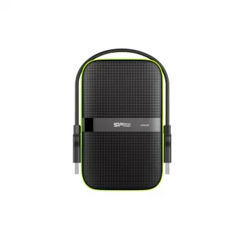 SILICON POWER Armor A60 - Festplatte - 5TB - extern (tragbar) - 2.5 (6,4 cm) - USB 3,1 Gen 1 - Schwarz (SP050TBPHDA60S3K)