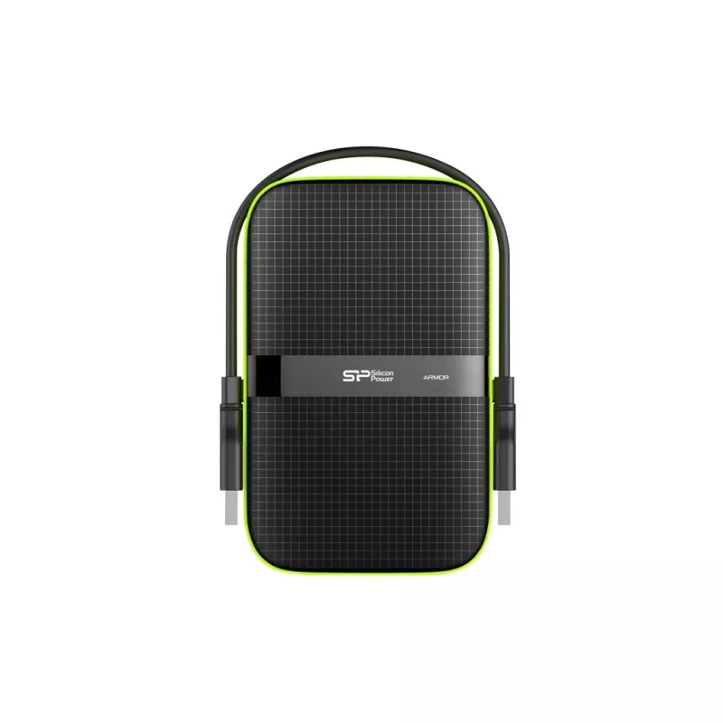 SILICON POWER Armor A60 - Festplatte - 5TB - extern (tragbar) - 2.5 (6,4 cm) - USB 3,1 Gen 1 - Schwarz (SP050TBPHDA60S3K)