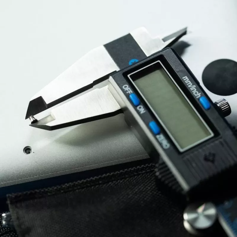 iFixit digitālais bīdmērs ar zilu LCD ekrānu