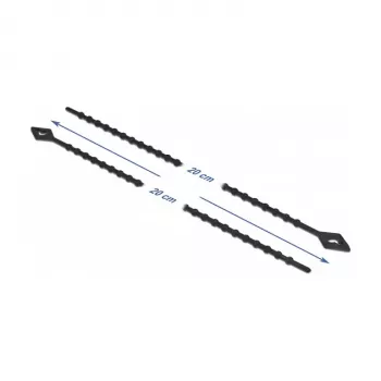 Paralēlās ieejas kabeļa saite DeLOCK Beaded kabelis Tie G 200 x P 2,4 mm melna 100 gab.