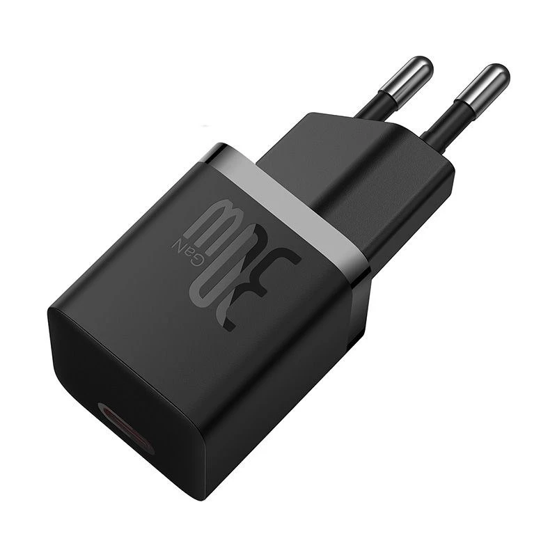 Baseus P10110902113-01 USB-C GaN5 mini 30W tīkla lādētājs melns