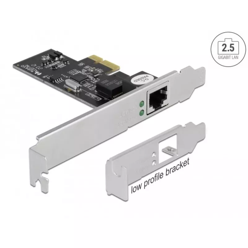 Delock - Tīkla adapteris - PCIe 2,1 Low-Profile - 2,5GBase-T (89598)