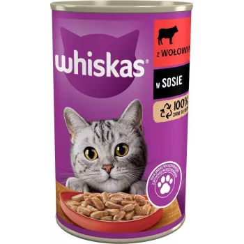 Whiskas Liellopu gaļa mērcē 400 g