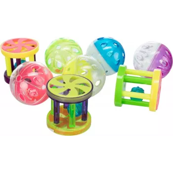 Rotaļu bumba kaķiem Trixie Ball Trixie Ball and Roll, plastmasa, zvaniņš, daudzkrāsains, Ø 4.5 cm, 1 gab.