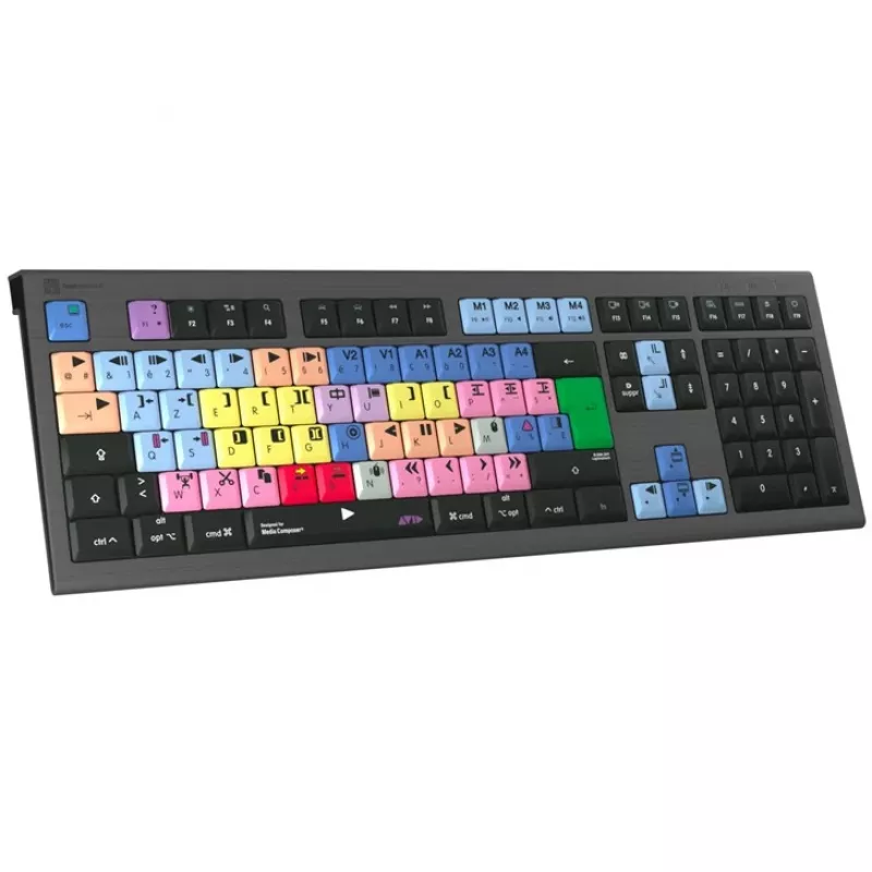Logickeyboard Avid Media Composer ASTRA 2 aizmugurgaismota tastatūra Mac franču (LKB-MCOM4-A2M-FR)