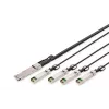 Tiešās pievienošanas kabelis Digitus 40G QSFP+ uz 4xSFP+ 1m