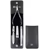 ZWILLING 97438-004-0 4-daļīgs manikīra komplekts melnā ādas maciņā