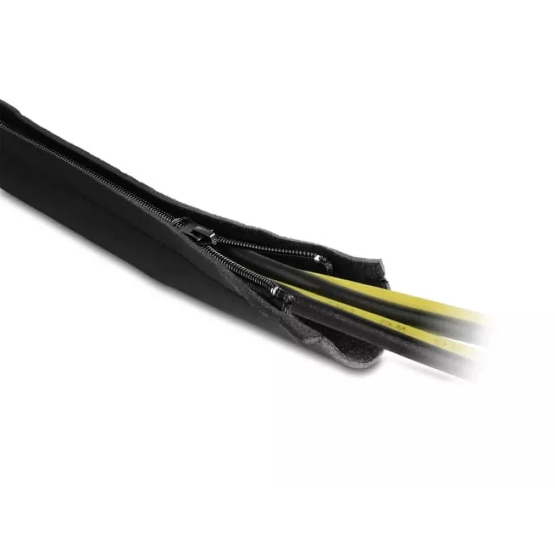 DeLOCK kabeļu apvalks, neoprēna, elastīgs, ar rāvējslēdzēju, 1,5 m x 100 mm, melns