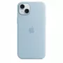 Silikona maciņš Apple iPhone 15 Plus gaiši zils MagSafe