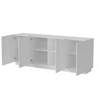 Kumode Cama LIVERTI 200x42x78 cm balta, 16 mm skaidu plātnes rāmis, 16 mm durvis