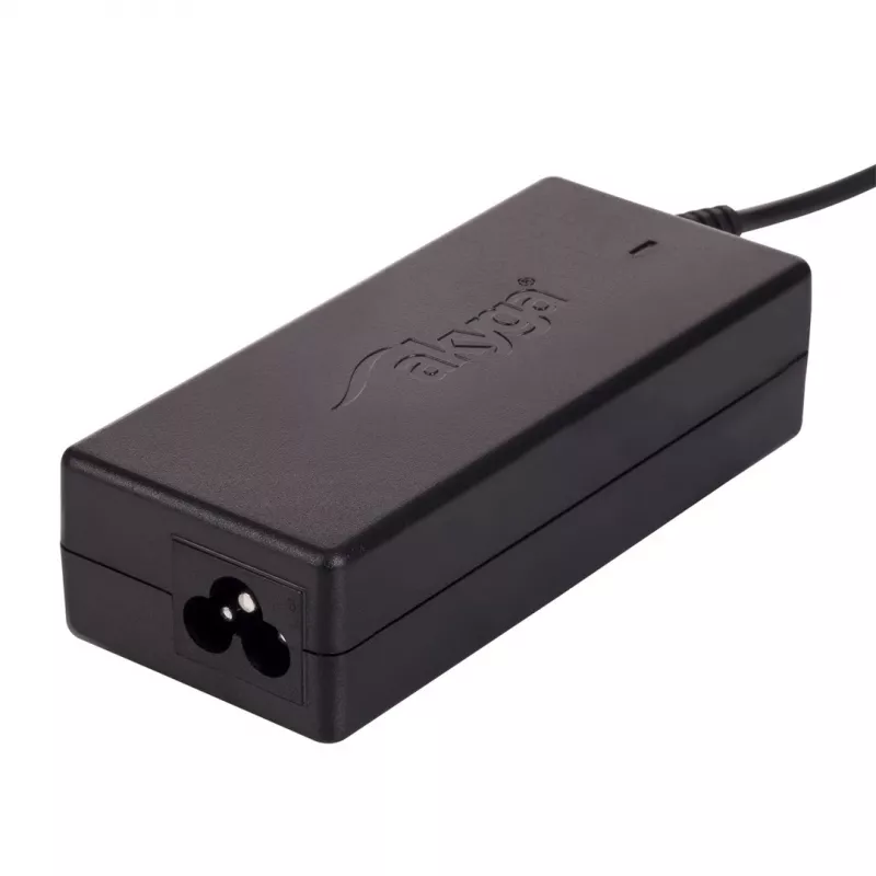 Barošanas adapteris Akyga AK-ND-06 65 W iekštelpu klēpjdatora barošanas bloks, 100–250 V, melns, ABS korpusā